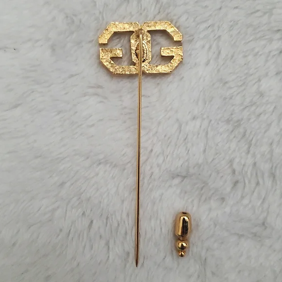Vintage Givenchy Double G Stick Pin - Picture 7 of 8